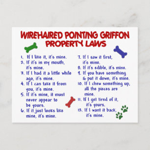 WIREHAIRED POINTING GRIFFON Property Laws 2 Briefkaart