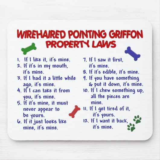 WIREHAIRED POINTING GRIFFON Property Laws 2 Muismat (Voorkant)