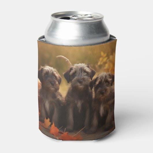 Wirehaired Pointing Griffon Puppy Autumn Blikjeskoeler (Blikje Voorkant)