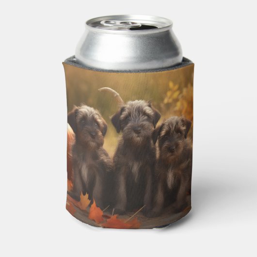 Wirehaired Pointing Griffon Puppy Autumn Blikjeskoeler (Blikje Achterkant)