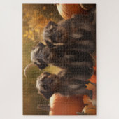 Wirehaired Pointing Griffon Puppy Autumn Legpuzzel (Verticaal)