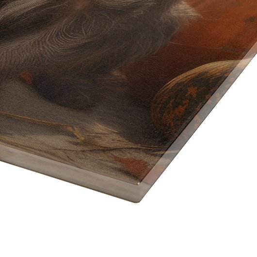 Wirehaired Pointing Griffon Puppy Autumn Snijplank (Hoek)