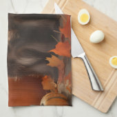 Wirehaired Pointing Griffon Puppy Autumn Theedoek (Quarter Fold)