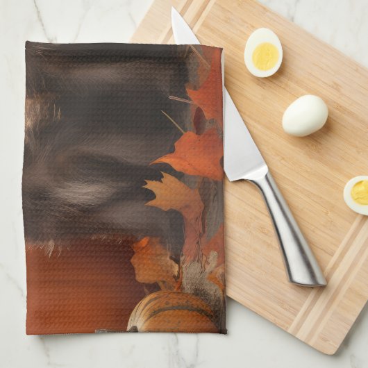 Wirehaired Pointing Griffon Puppy Autumn Theedoek (Quarter Fold)