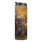 Wirehaired Pointing Griffon Puppy Autumn Thermosbeker (Geroteerd rechts)