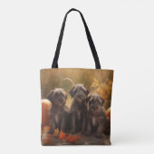 Wirehaired Pointing Griffon Puppy Autumn Tote Bag (Achterkant)
