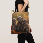 Wirehaired Pointing Griffon Puppy Autumn Tote Bag (Dichtbij)