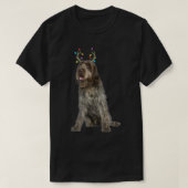 Wirehaired Pointing Griffon Reindeer Christmas Dog T-shirt (Design voorkant)