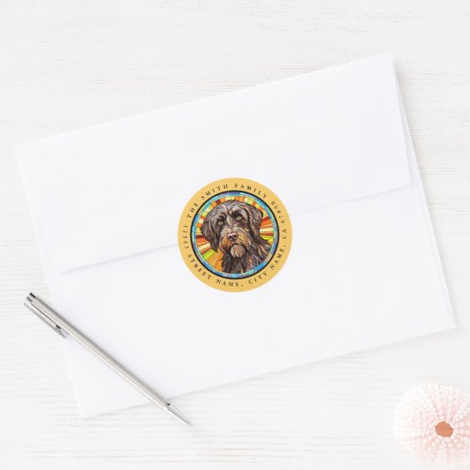Wirehaired Pointing Griffon Ronde Stickers (Envelop)