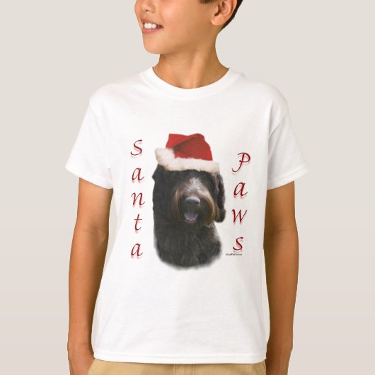 Wirehaired Pointing Griffon Santa Paws T-shirt (Voorkant)