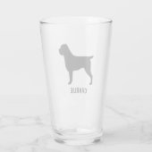 Wirehaired Pointing Griffon Silhouette Custom Glas (Achterkant)