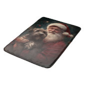 Wirehaired Pointing Griffon Sinterklaas Kerstmis Badmat (Gekanteld)