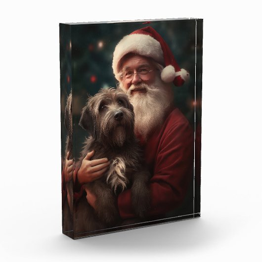 Wirehaired Pointing Griffon Sinterklaas Kerstmis Fotoblokken (Links)