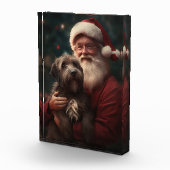Wirehaired Pointing Griffon Sinterklaas Kerstmis Fotoblokken (Rechts)