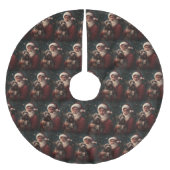 Wirehaired Pointing Griffon Sinterklaas Kerstmis Kerstboom Rok (Voorkant)