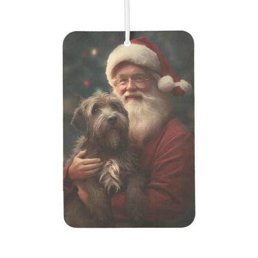 Wirehaired Pointing Griffon Sinterklaas Kerstmis Luchtverfrisser (Voorkant)