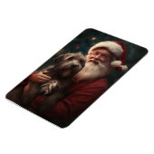 Wirehaired Pointing Griffon Sinterklaas Kerstmis Magneet (Linkerzijde)