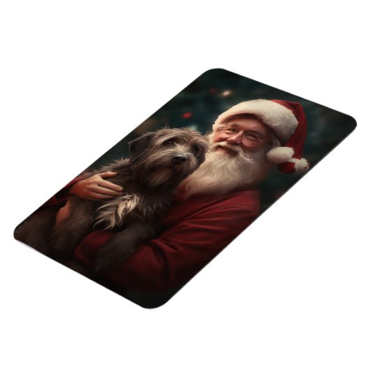 Wirehaired Pointing Griffon Sinterklaas Kerstmis Magneet (Linkerzijde)