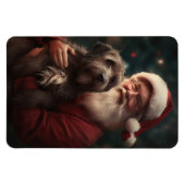 Wirehaired Pointing Griffon Sinterklaas Kerstmis Magneet (Horizontaal)