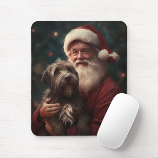 Wirehaired Pointing Griffon Sinterklaas Kerstmis Muismat (Met muis)