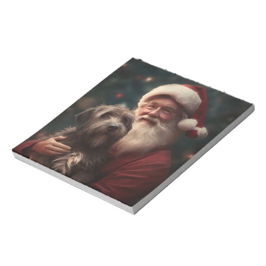 Wirehaired Pointing Griffon Sinterklaas Kerstmis Notitieblok (Linkerzijde)