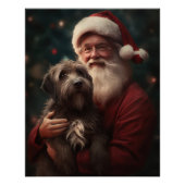 Wirehaired Pointing Griffon Sinterklaas Kerstmis Perfect Poster (Voorkant)