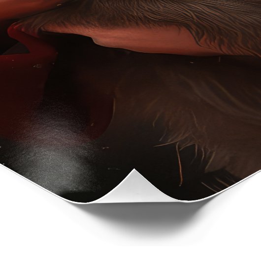 Wirehaired Pointing Griffon Sinterklaas Kerstmis Perfect Poster (Hoek)