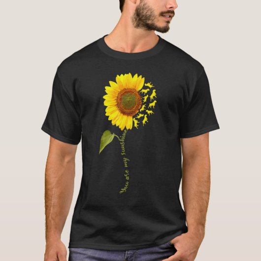Wirehaired Pointing Griffon Sunflower T-shirt (Voorkant)