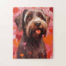 Wirehaired Pointing Griffon Valentijnsdag Legpuzzel
