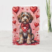 Wirehaired Pointing Griffon Valentine Dog Kaart (Voorkant)