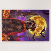 Wirehaired Pointing Griffon Vampire Pumpkins eng Legpuzzel (Horizontaal)