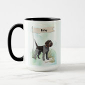 Wirehaired Pointing Griffon Watercolor Personalize Mok (Links)
