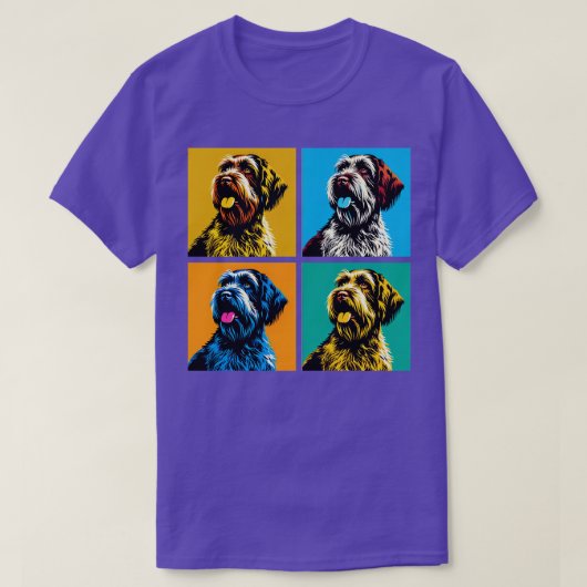 Wirehaired Pointing Griffons Art Hondenliefhebber  T-shirt (Design voorkant)