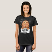 Wirehaired Vizsla Mugshot Guilty Dog T-shirt (Voorkant volledig)