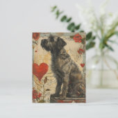 Wirehaired wijzend griffon Valentijnsdag Briefkaart (Staand voorkant)