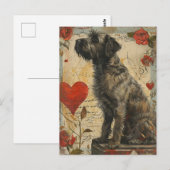 Wirehaired wijzend griffon Valentijnsdag Briefkaart (Voorkant / Achterkant)
