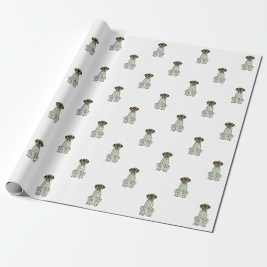 Wirehares Pointing Griffon Gift Wrapping Paper Cadeaupapier (Uitgerold)
