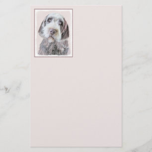 Wirehares Pointing Griffon Painting - Dog Art Briefpapier