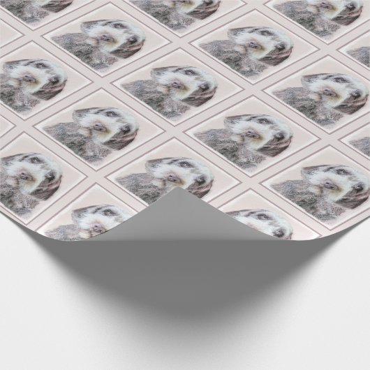 Wirehares Pointing Griffon Painting - Dog Art Cadeaupapier (Hoek)