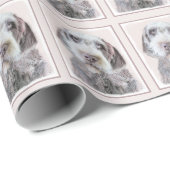 Wirehares Pointing Griffon Painting - Dog Art Cadeaupapier (Rol Hoek)