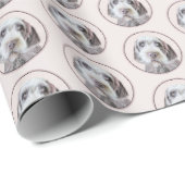 Wirehares Pointing Griffon Painting - Dog Art Cadeaupapier (Rol Hoek)