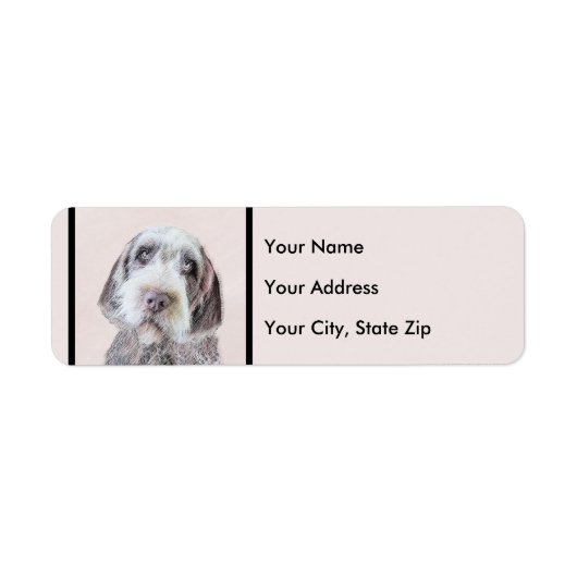Wirehares Pointing Griffon Painting - Dog Art Etiket (Voorkant)
