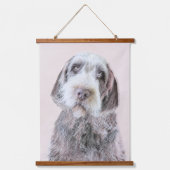 Wirehares Pointing Griffon Painting - Dog Art Hangend Wandkleed (Voorkant)
