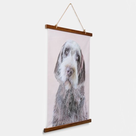 Wirehares Pointing Griffon Painting - Dog Art Hangend Wandkleed (Gebogen)