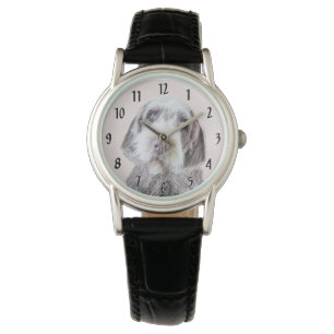 Wirehares Pointing Griffon Painting - Dog Art Horloge