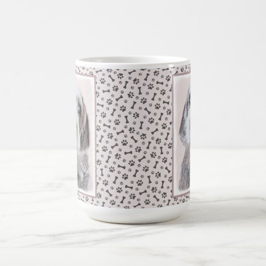 Wirehares Pointing Griffon Painting - Dog Art Koffiemok (Center)