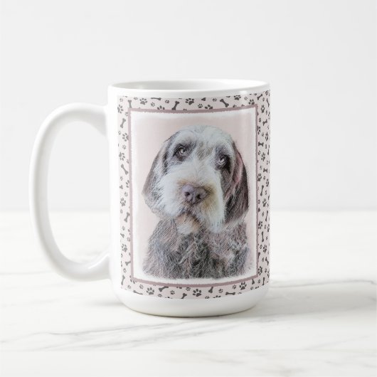 Wirehares Pointing Griffon Painting - Dog Art Koffiemok (Links)