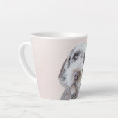 Wirehares Pointing Griffon Painting - Dog Art Latte Mok (Linkerhoek)