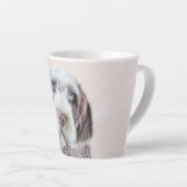 Wirehares Pointing Griffon Painting - Dog Art Latte Mok (Rechterhoek)