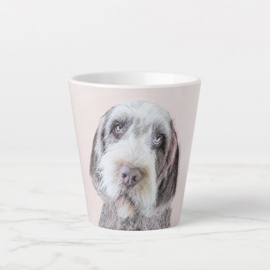 Wirehares Pointing Griffon Painting - Dog Art Latte Mok (Voorkant)